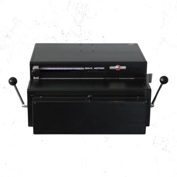 Rhin-O-Tuff HD7700 Onyx Heavy-Duty 14" Vertical Electric Punch with Interchangeable Die Set