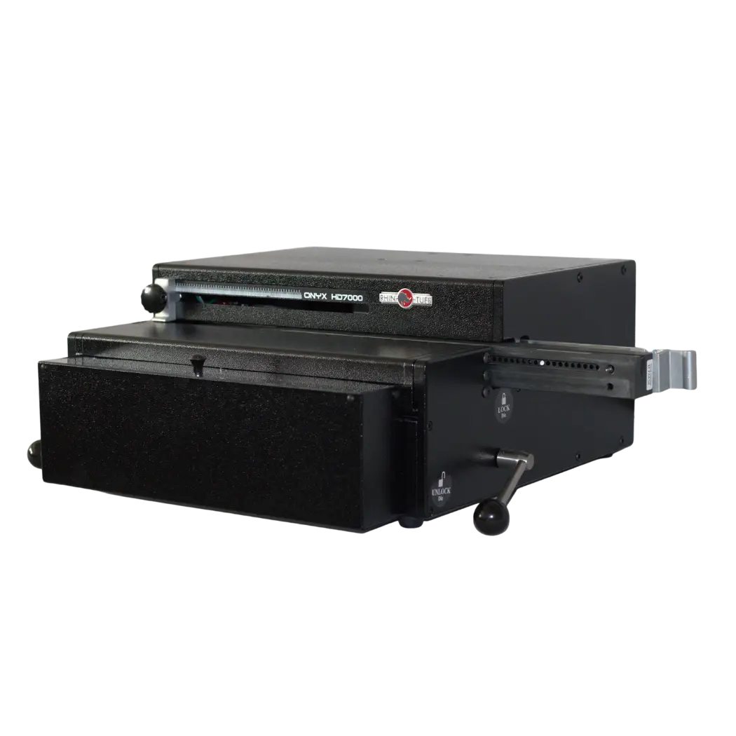 Rhin-O-Tuff HD7700 Onyx Heavy-Duty 14" Vertical Electric Punch with Interchangeable Die Set