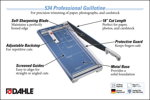 DAHLE 534 18" Professional Guillotine Trimmer