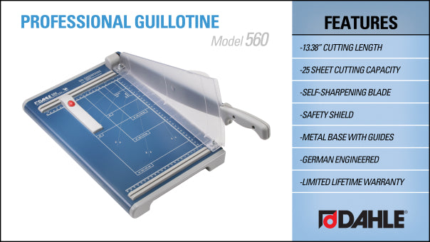 DAHLE 560 13" Professional Guillotine Trimmer with Protective Guard