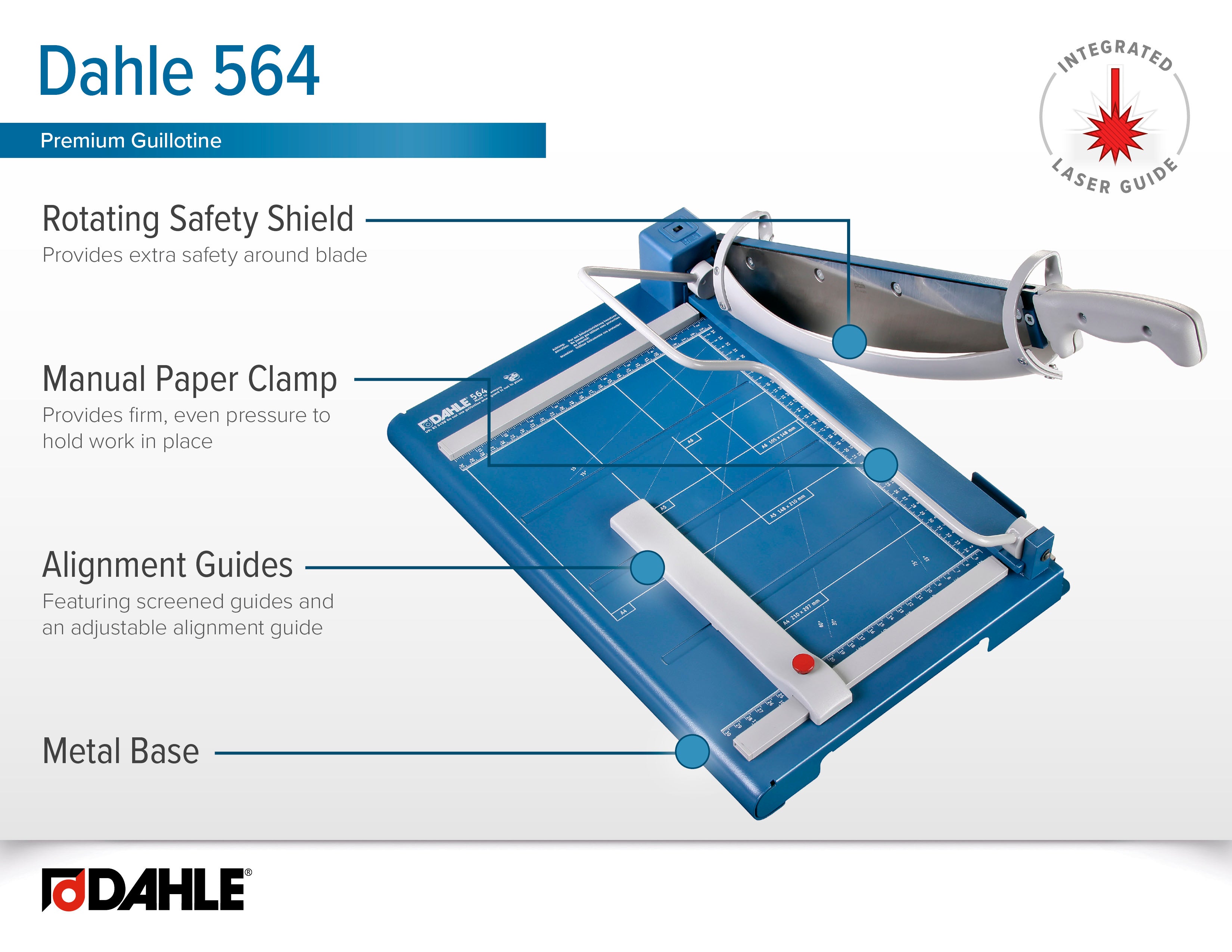 DAHLE 564 14" Premium Guillotine Trimmer with Laser Guide