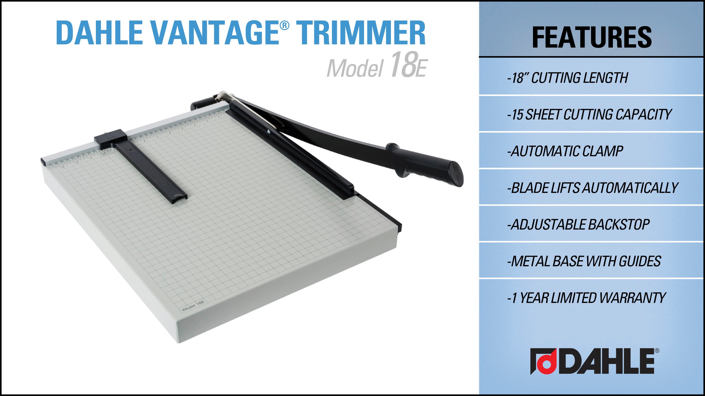DAHLE Vantage 18e 18" Guillotine Paper Trimmer