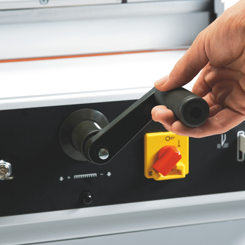 MBM Triumph 4315 16 7/8" Semi-Automatic Paper Cutter with Optional Stand