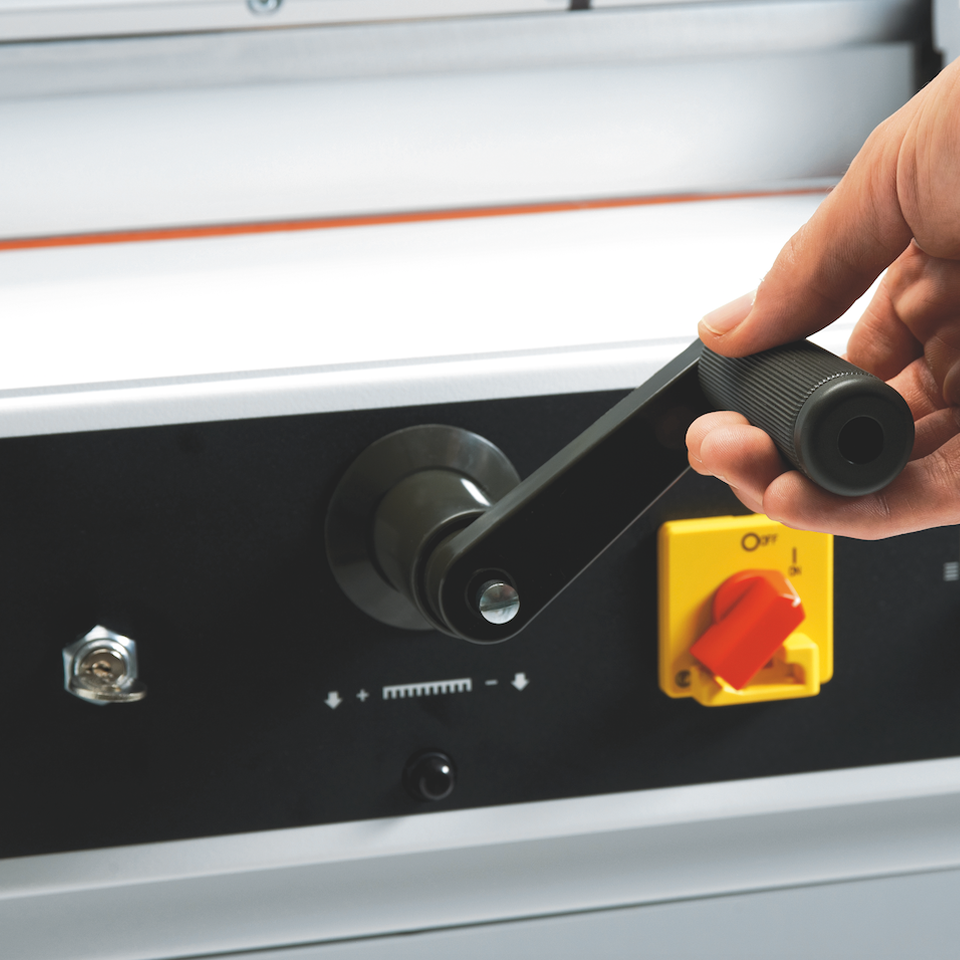 MBM Triumph 4350 16 7/8" Automatic Paper Cutter with Optional Stand