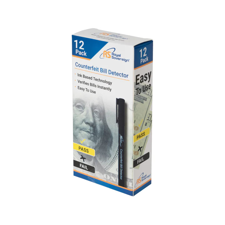 ROYAL SOVEREIGN RCD-1812-RS, Counterfeit Bill Detection Pens, 12 Pack