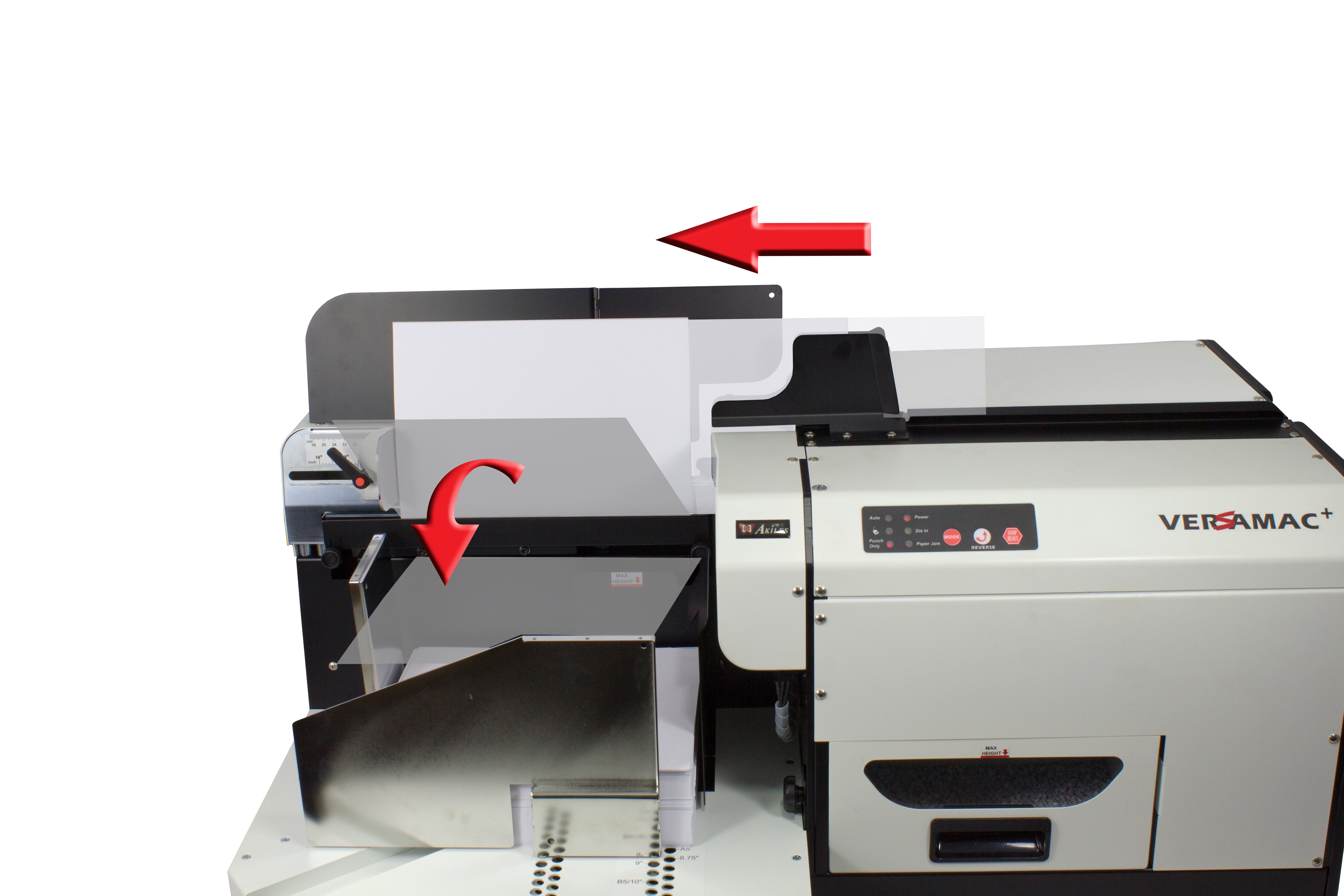 Akiles VersaMac Plus Commercial Grade Electric Modular Punch with Automatic Paper Ejector & Stacker