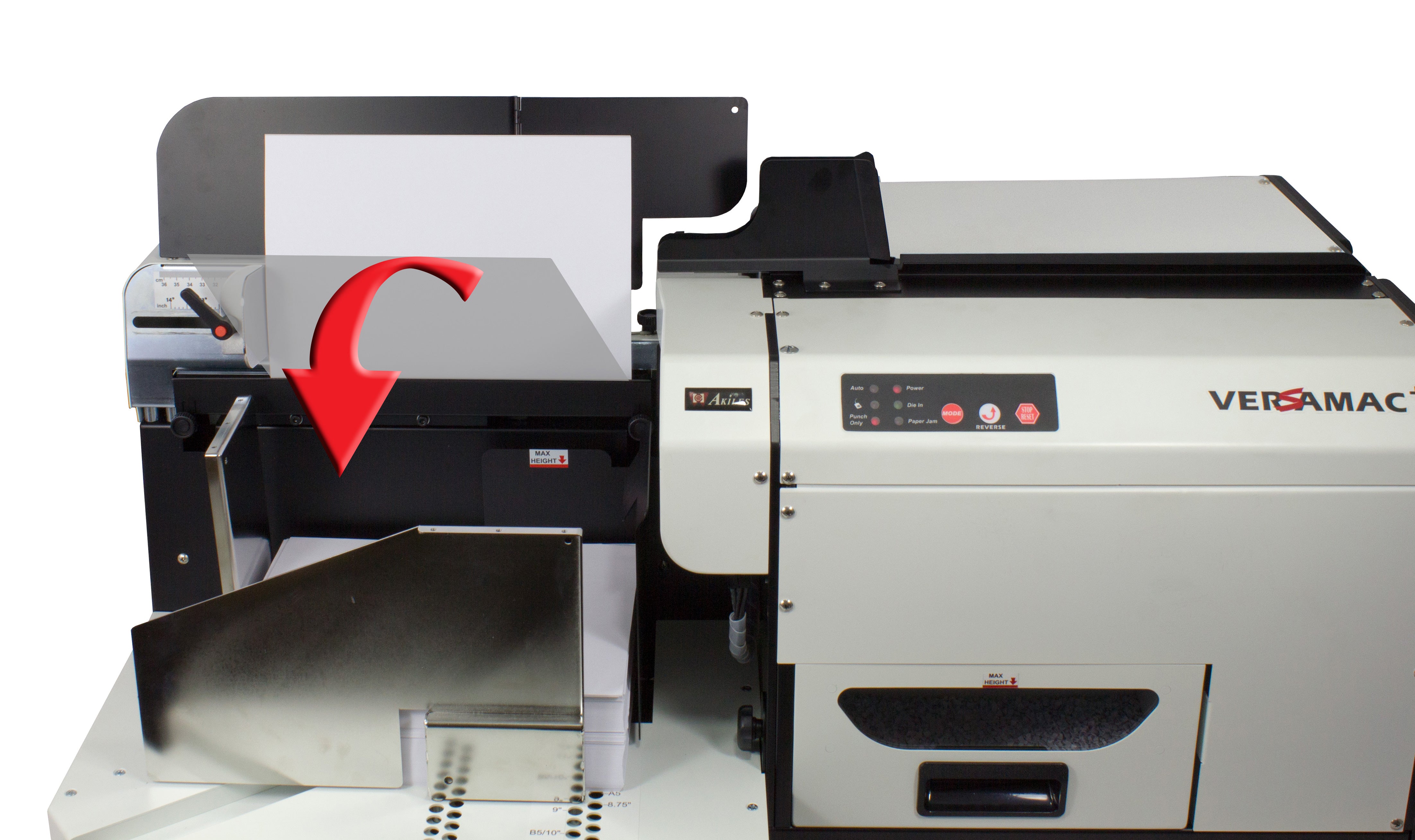 Akiles VersaMac Plus Commercial Grade Electric Modular Punch with Automatic Paper Ejector & Stacker