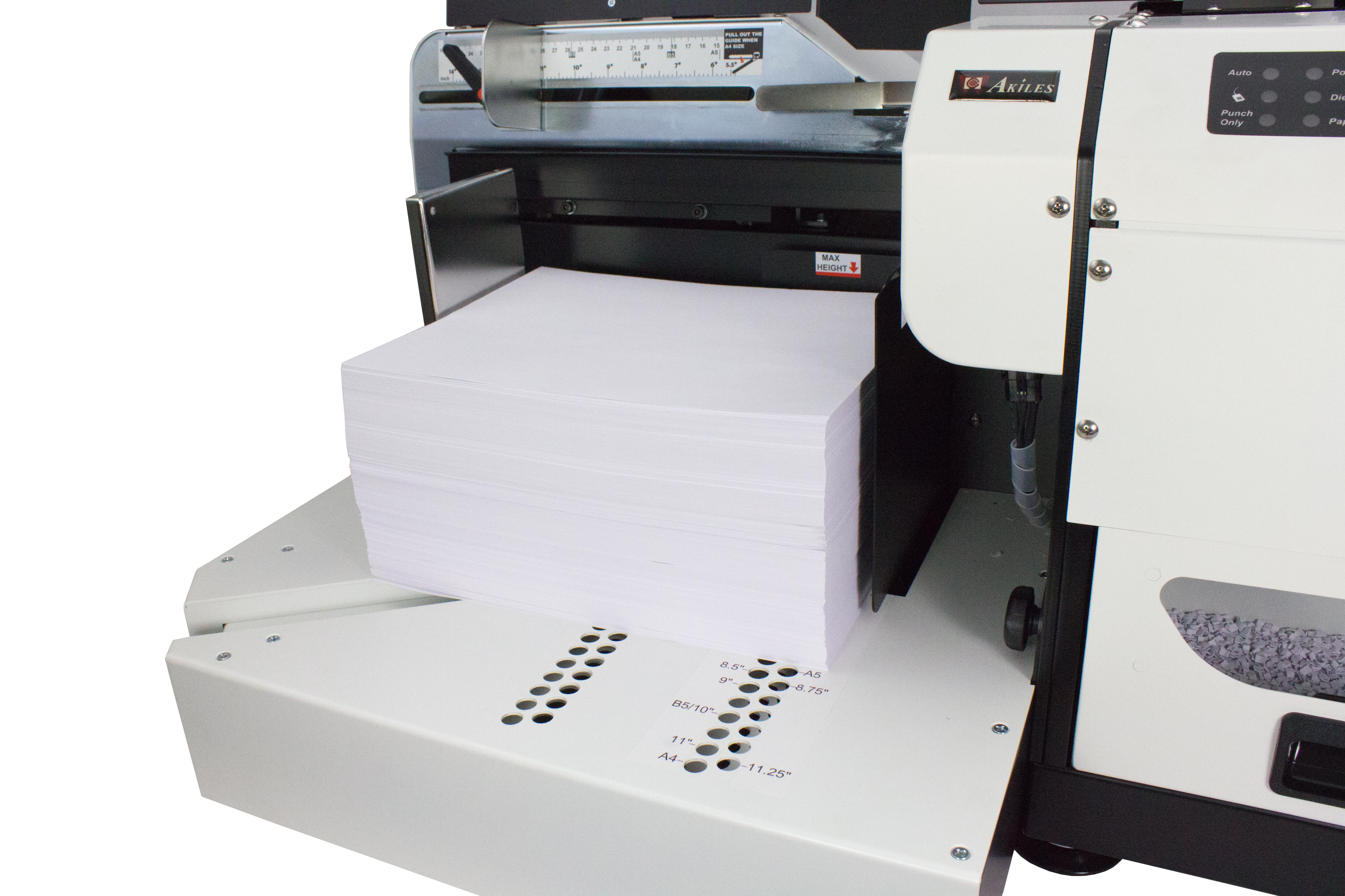 Akiles VersaMac Plus Commercial Grade Electric Modular Punch with Automatic Paper Ejector & Stacker