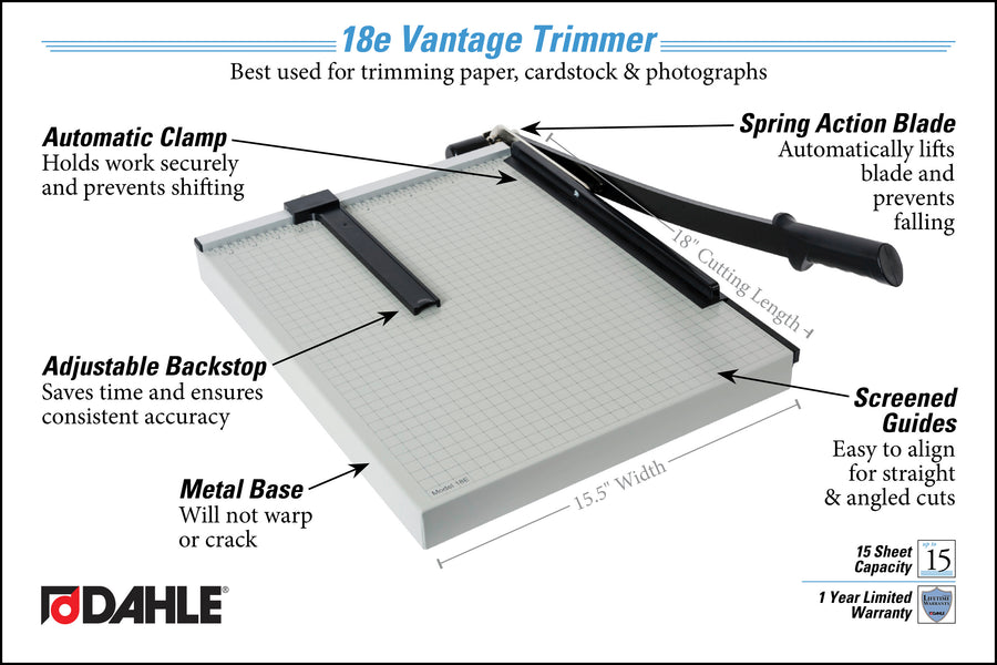 DAHLE Vantage 18e 18" Guillotine Paper Trimmer