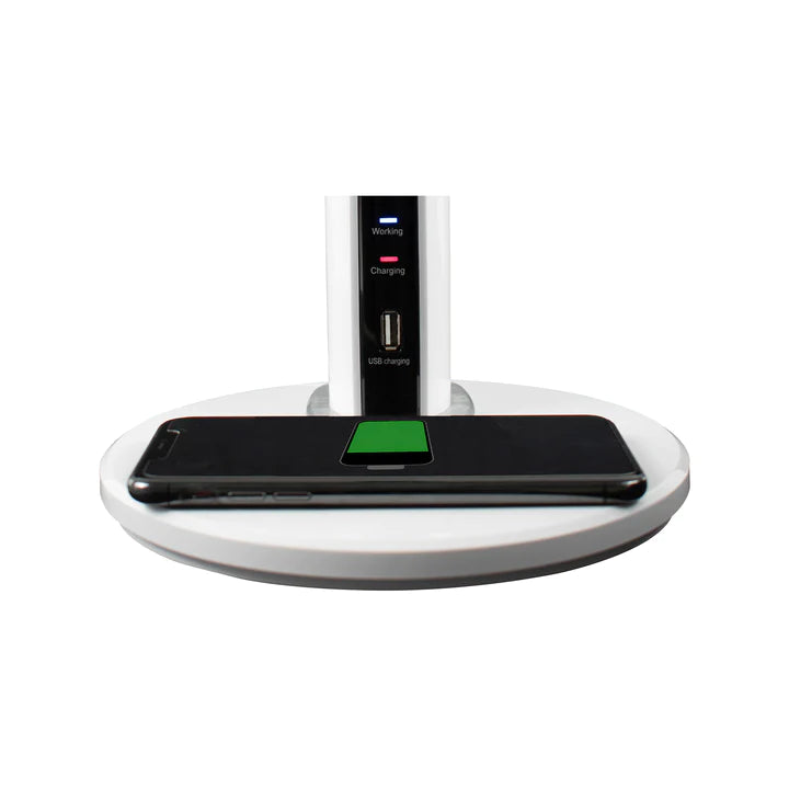 ROYAL SOVEREIGN RDL-210Qi, LED Desk Lamp, USB and Qi Wireless Charging Stand