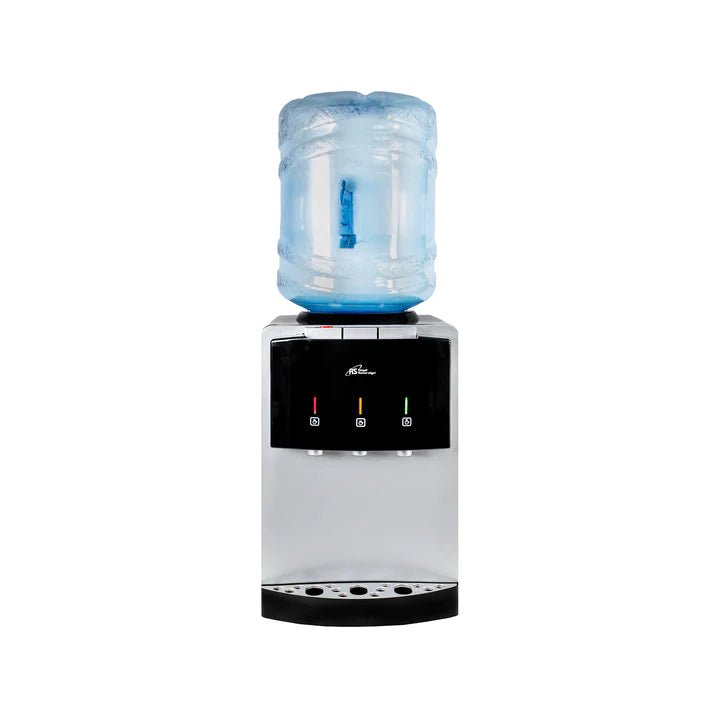 ROYAL SOVEREIGN RWD-300B, Tri-Temperature Countertop Water Dispenser, Silver/Black